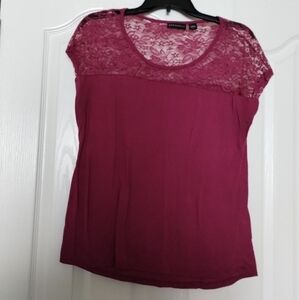 Metaphor Plum Lace Blouse Size L